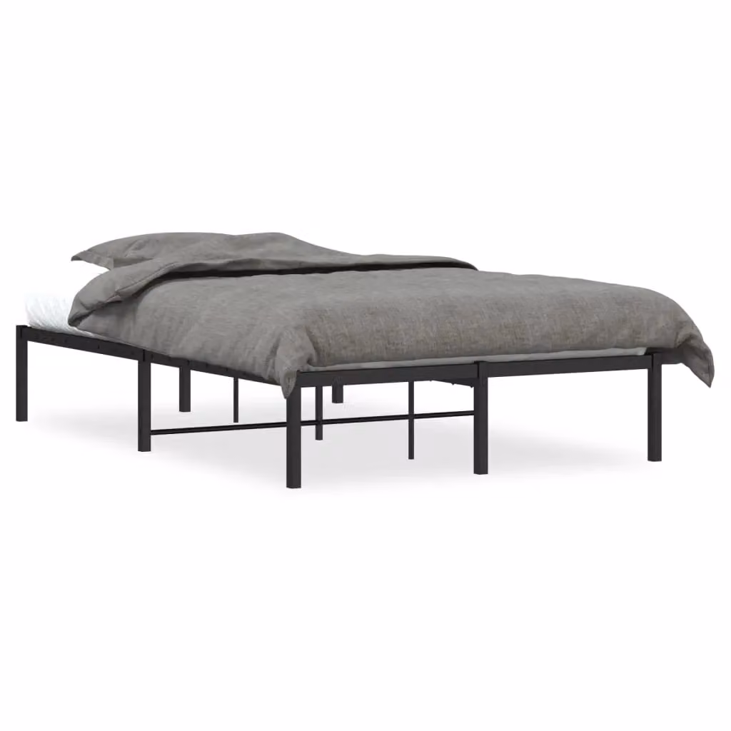 Berkfield Home Metal Small Double Bed Frame, Black, W/D/H: 120 x 190 cm – 2