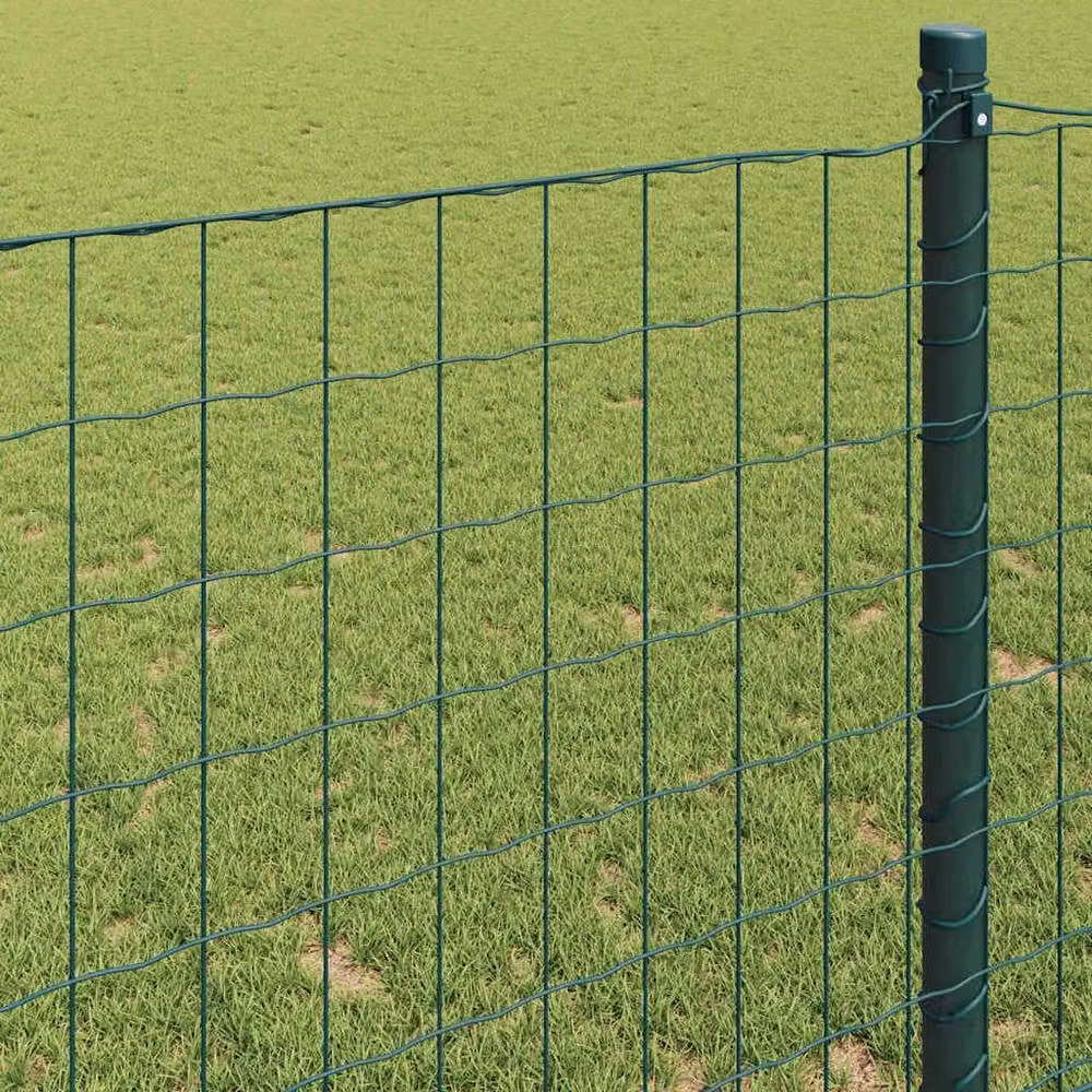Berkfield Home Green Euro Fence PVC Coated Steel, W: 25 m, H: 0.8 m – 4