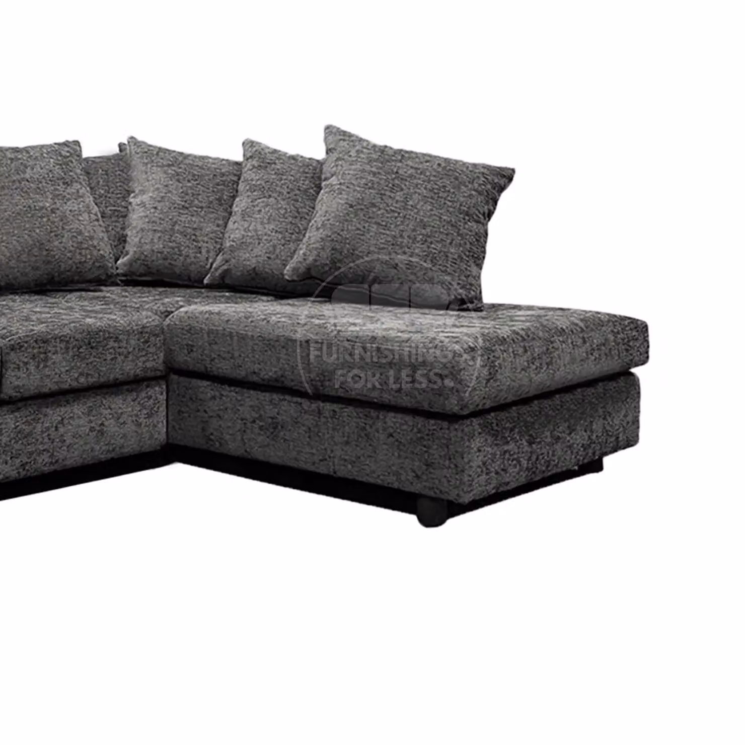 Furnishings For Less UK Monaco Chenille Fabric 3 to 4 Seater L Shaped Corner Sofa, Right Hand Facing, Grey – 3