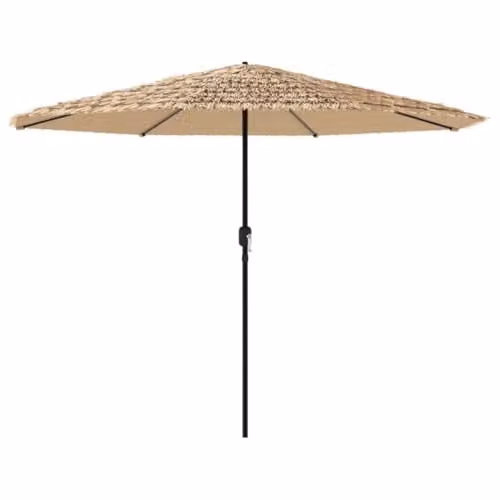 vidaXL Garden Parasol with Steel Pole and Polyester Canopy, Brown, W: 324 cm, D: 324 cm, H: 247 cm