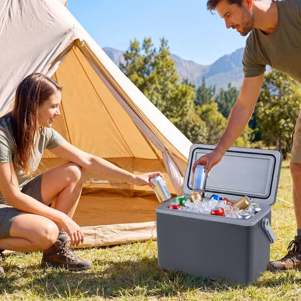 Costway Portable Hard Cooler 12L Injection Moulded Insulated Ice Chest in Grey – 7