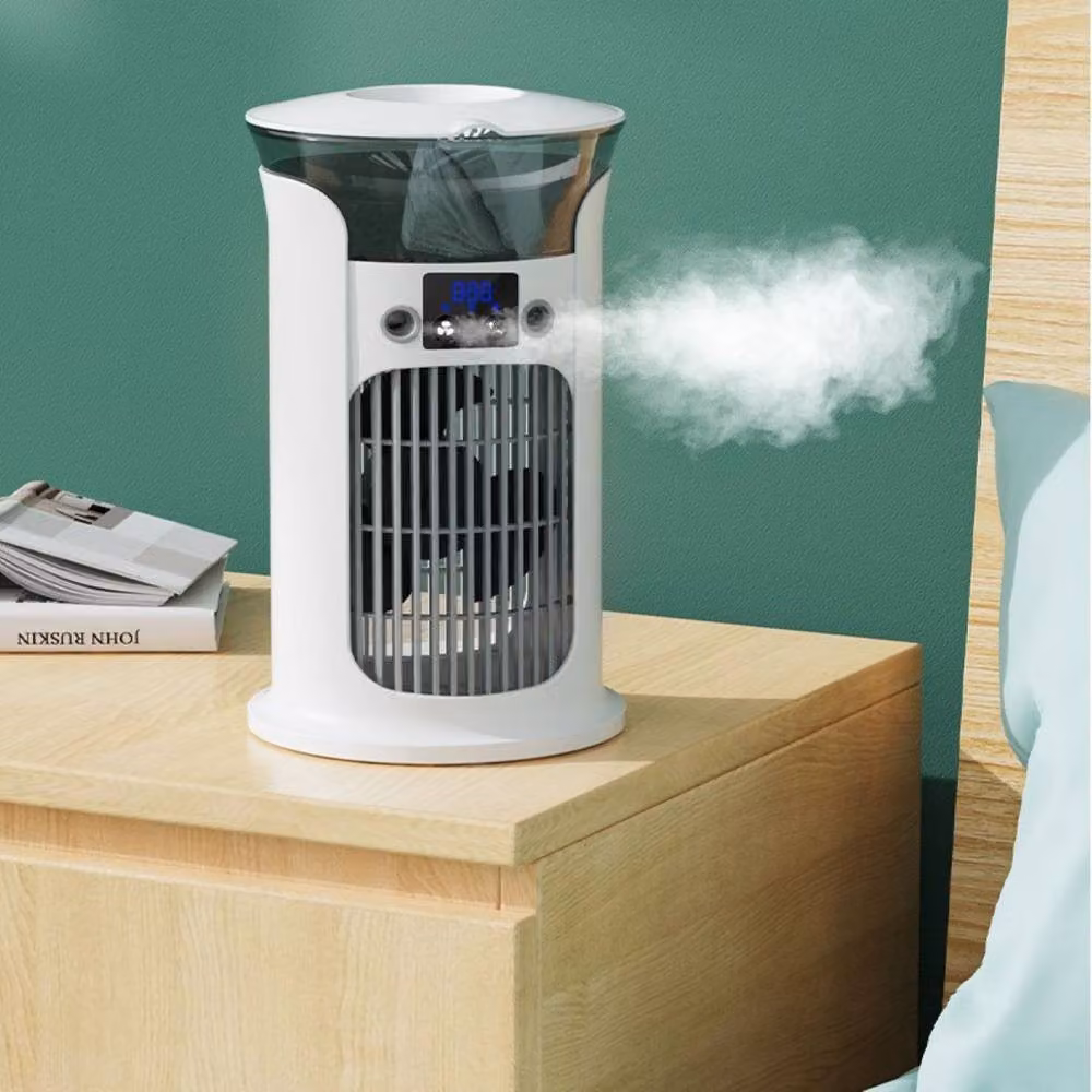 Quipulse Silent Multi-functional Cooling Fan in White with Oscillation and Light – 5