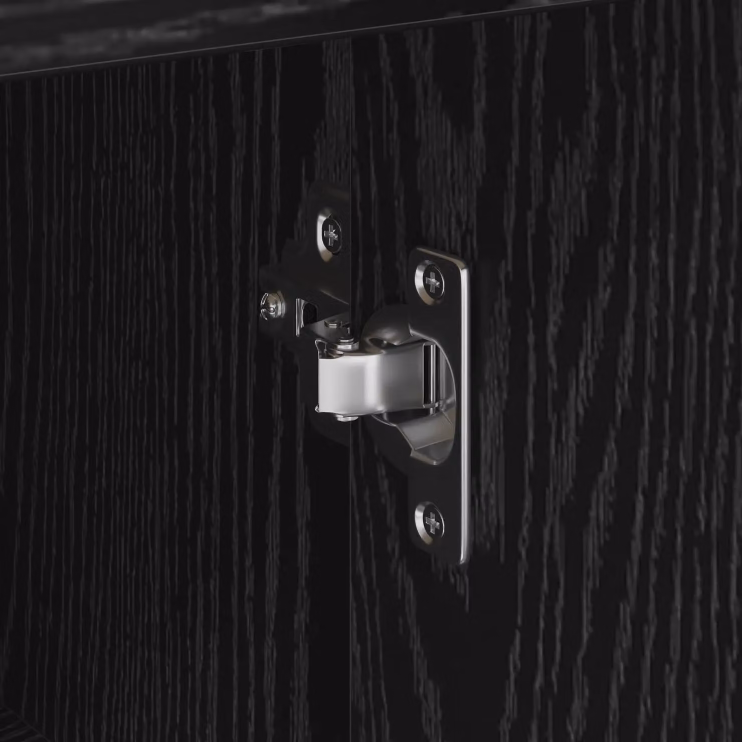 Berkfield Home Black Oak Modern Storage Cabinet with Hinged Doors and Internal Drawers – 4