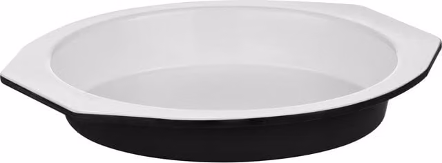 Orsina Non-Stick Round Carbon Steel Cake Tin with Handles in Black and White – 1
