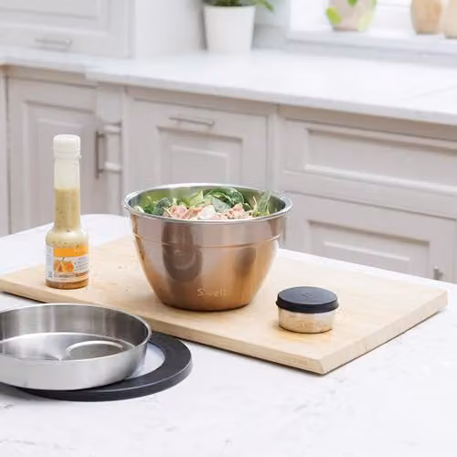 S'well Pyrite Salad Bowl Kit in Gold, 1.9L – 4
