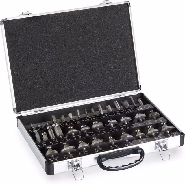 VonHaus 35 Piece Router Bits Set in Silver
