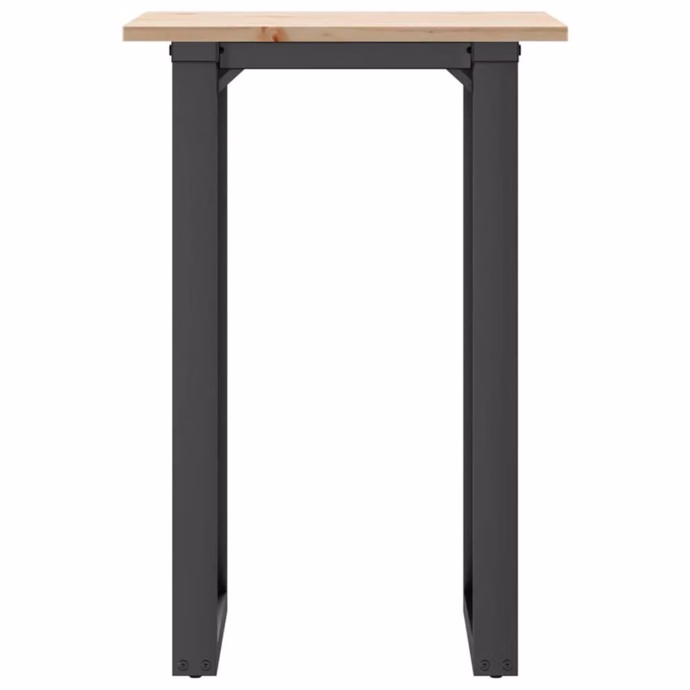 Berkfield Home O-Frame Square Dining Table in Brown Solid Pine and Steel, W/D/H: 50 x 50 x 75 cm – 4