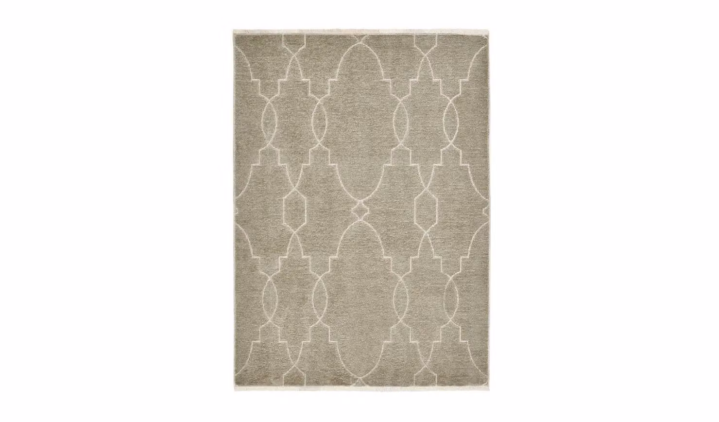Cheap Furniture Warehouse Luxe Chenille Flatweave Rug in Beige, W: 120 cm x L: 170 cm