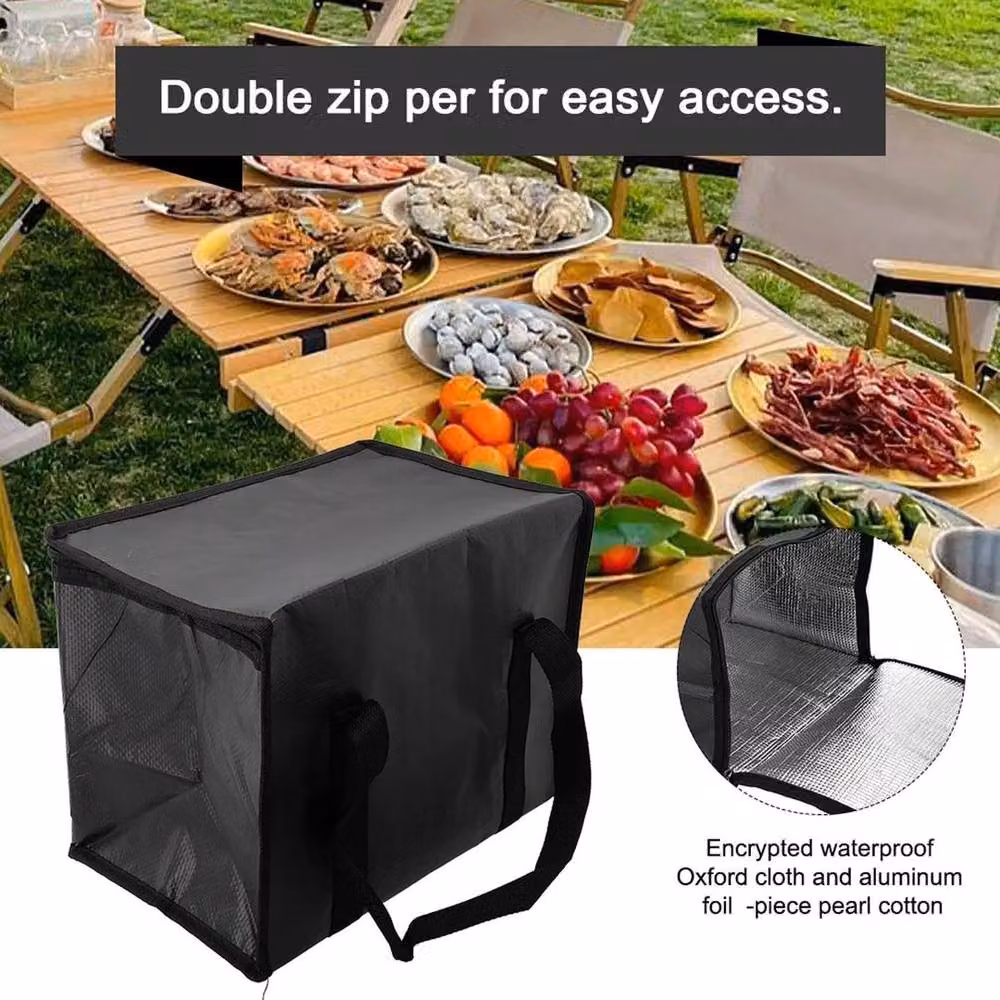 Spetlek 16L Insulated Thermal Food Delivery Bag in Black, W/D/H: 100 x 60 x 16 cm – 5