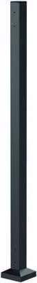 Steel Fortitude Anthracite Rectangular Bolt-Down End Post with Base Cover Plate, H: 115.5 cm, W: 5.0 cm