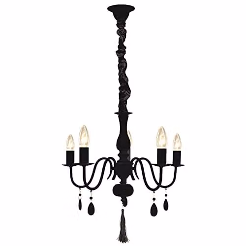 Linea Verdace Magnifico 5-Light Multi-Arm Chandelier in Black