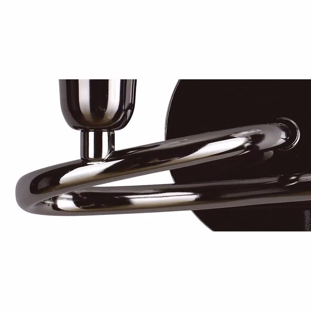 Netlighting Amel 2-Light Switched Wall Lamp in Black Chrome with Transparent Glass – 3