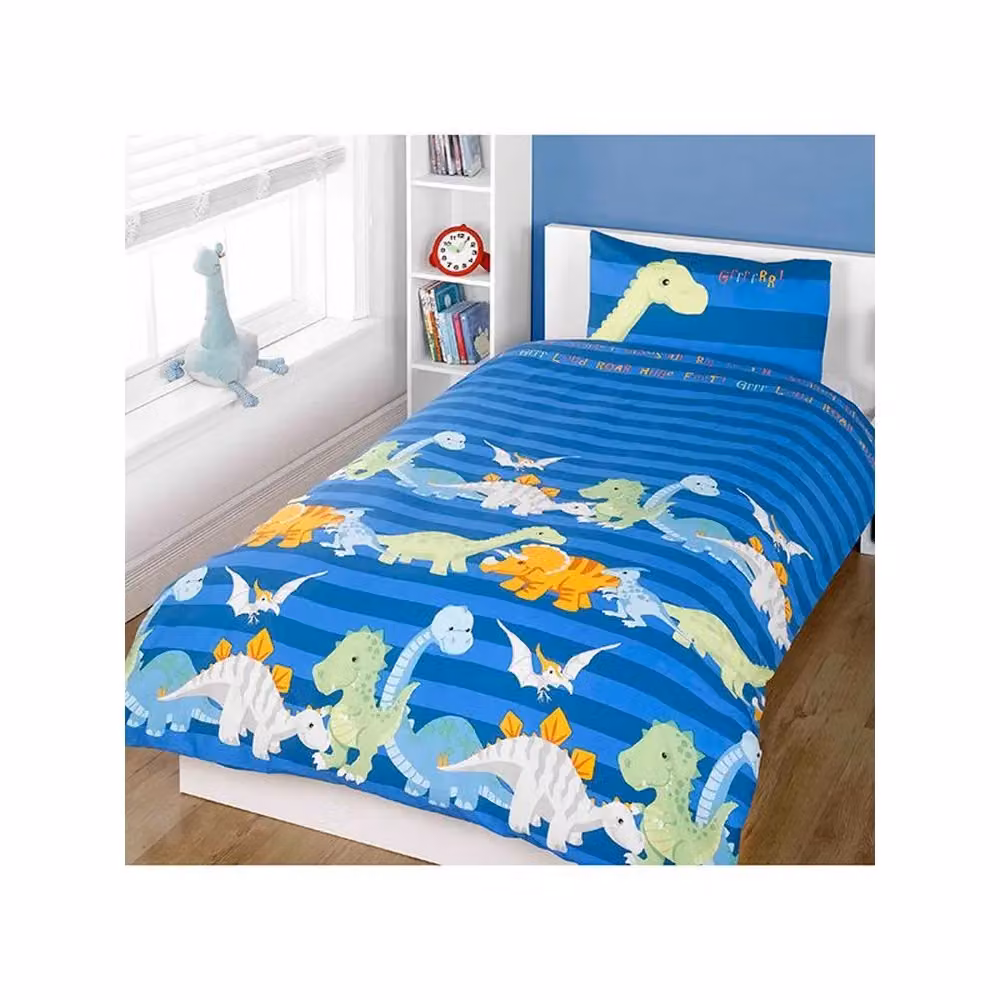 Rapport Dinosaur Duvet Cover and Pillowcase Set in Blue, Single Size, 90 x 200 cm – 2