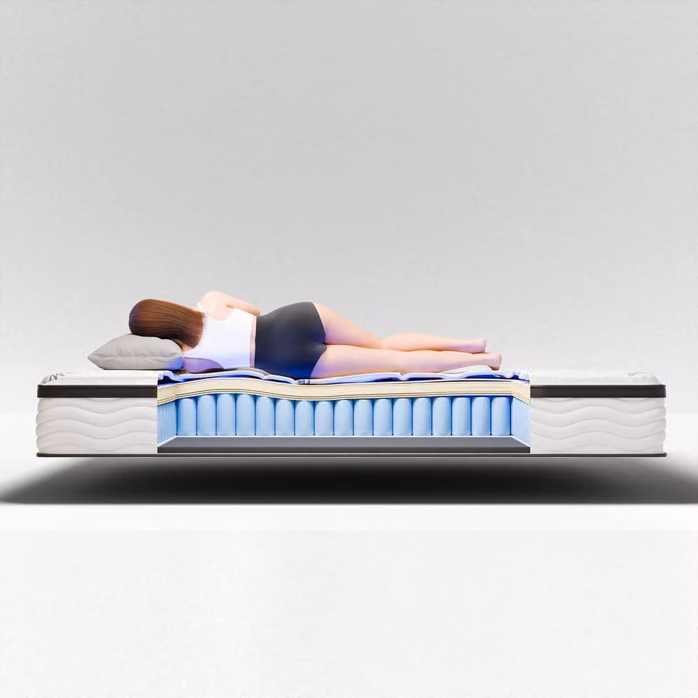 Prime Massage 3000 Hybrid Gel Pocket Mattress in White, W/D/H: 140 x 200 x 23 cm – 5