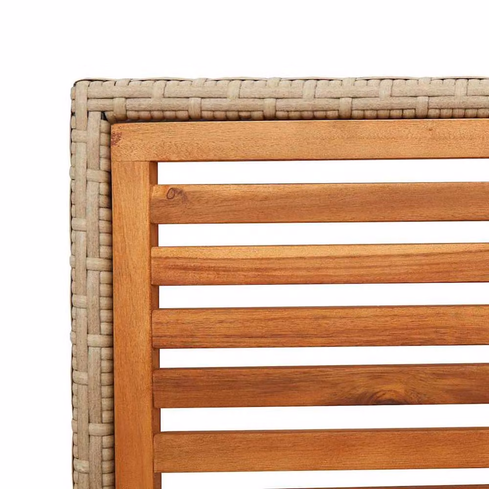 Berkfield Home Set of 2 Stacking Garden Chairs in Beige Poly Rattan – 4