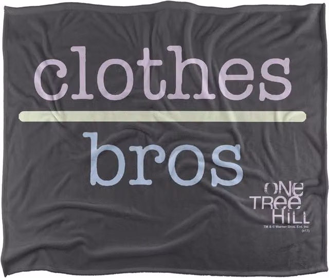 Warner Bros. One Tree Hill Clothes Over Bros 2 Super Soft Silky Touch Throw Blanket, Extra Large, Grey and Multicolour – 1
