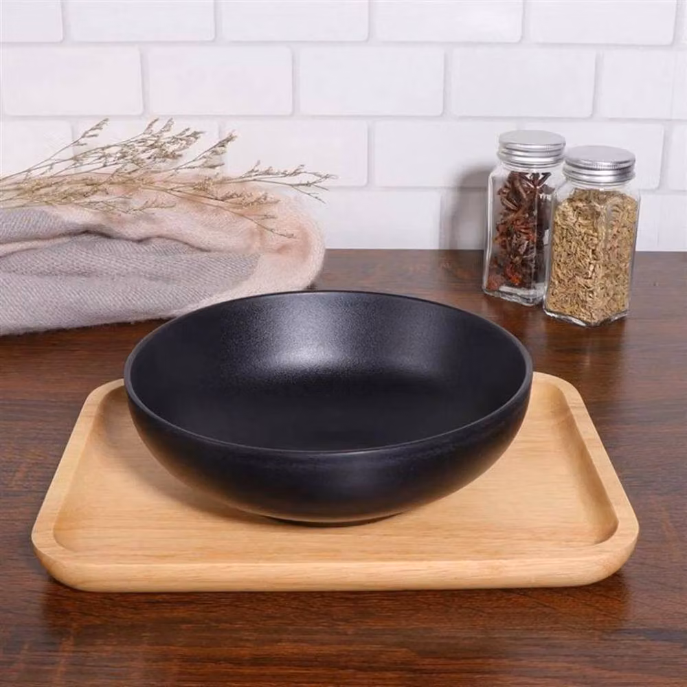 EONLION Black Japanese Style Porcelain Ramen Soup Bowl, 14 cm – 2