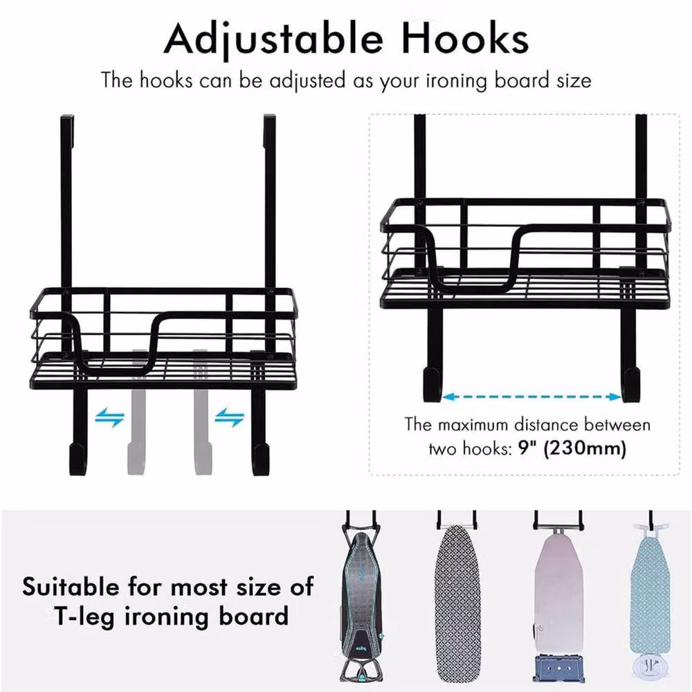 Xample Wall Mounted Ironing Board and Iron Hanger in Black – 4