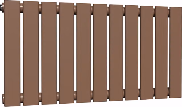 Lux Heat Single Flat Horizontal Steel Radiator in Brown, W: 77 cm, H: 40 cm