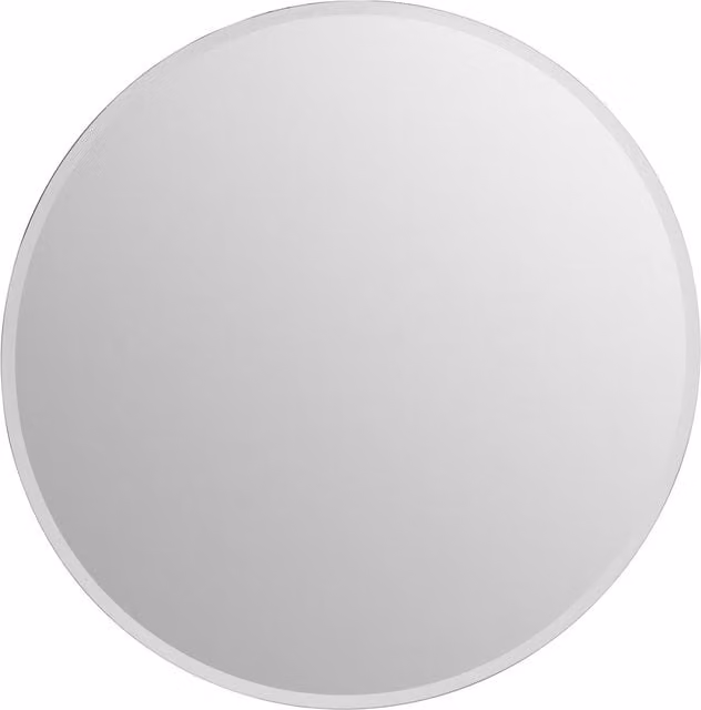 Orsina Sana Small Round Minimalist Glass Wall Mirror in Transparent – 1