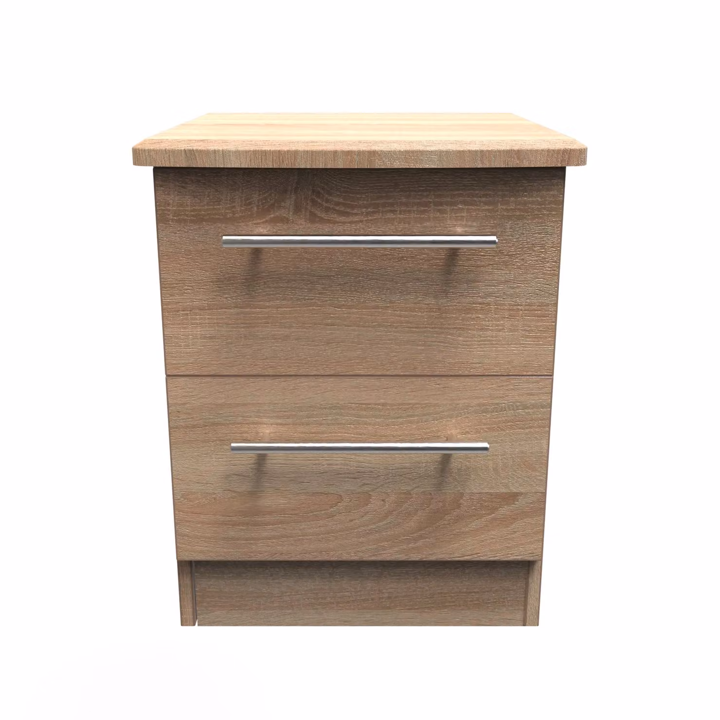 2 U Carlton 2 Drawer Bedside Cabinet in Light Oak – 2