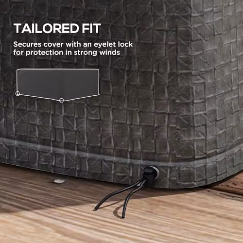 Outsunny Waterproof Grey Garden Furniture Cover for Patio Sets, W/D/H: 235 x 190 x 90 cm – 5