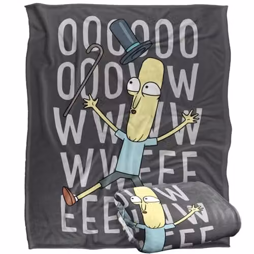 Warner Bros. Rick and Morty Oowweeeee Super Soft Silky Touch Fleece Throw Blanket, Multicolour, W: 127.0 cm x D: 152.4 cm x H: 152.4 cm – 1
