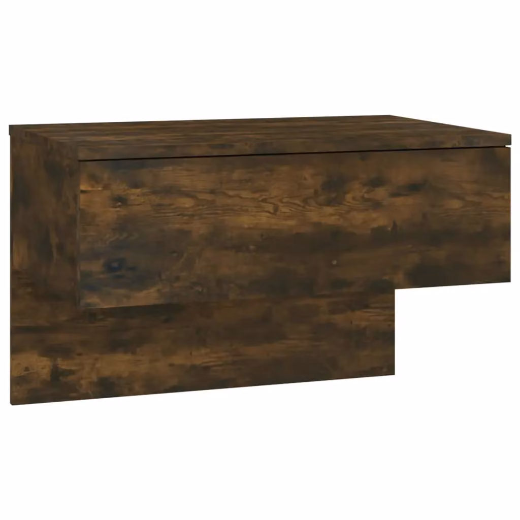 Berkfield Home Set of 2 Wall-mounted Bedside Cabinets in Smoked Oak Brown – 5
