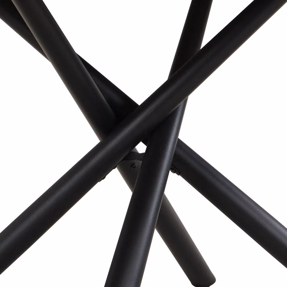 Mona Vale Furniture Oval Dining Table with Light Oak Wood Top and Black Metal X-Frame Base, W/D/H: 170 x 76 x 76 cm – 2