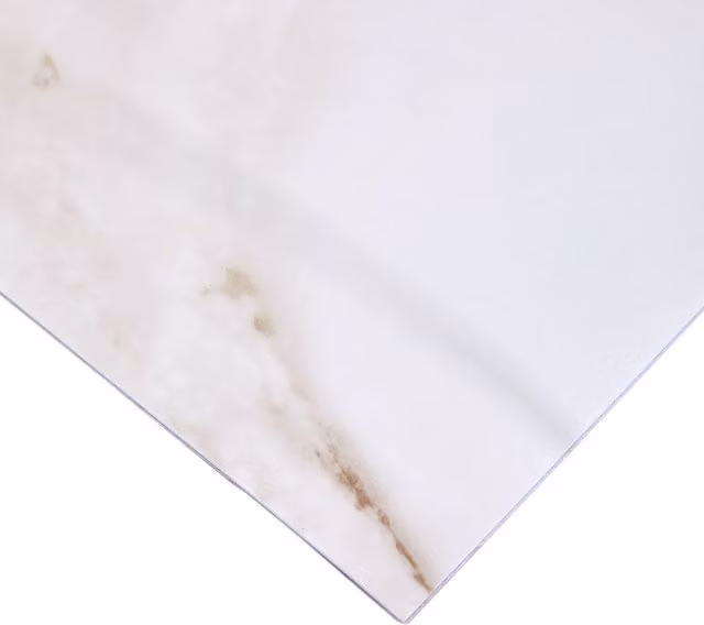 Livingandhome 10-Piece Self-Adhesive White Marble PVC Wall Stickers with Stone Look