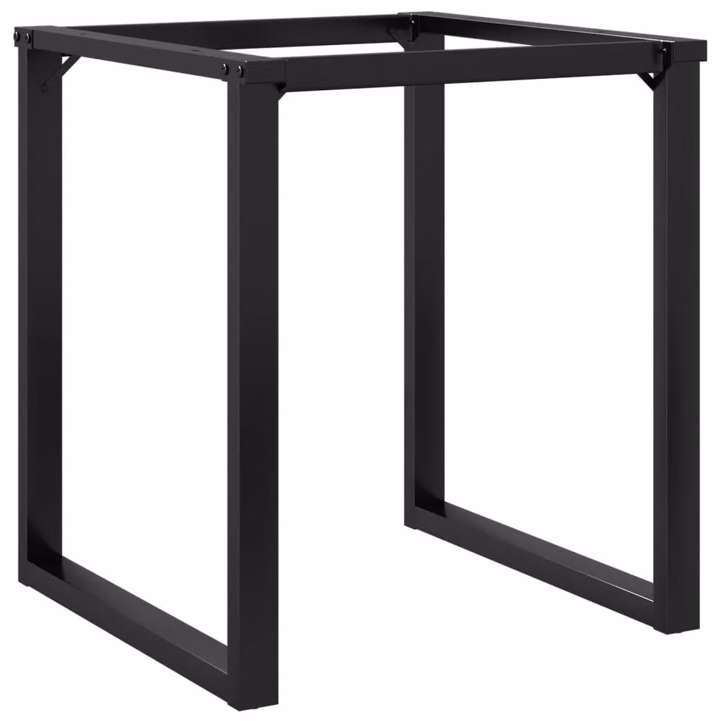 Berkfield Home O-Frame Dining Table Legs in Matt Black Steel, W/D/H: 70 x 70 x 73 cm – 2