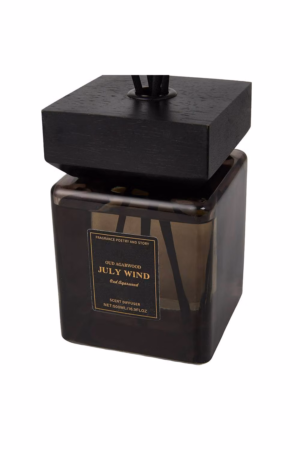 Living and Home Woody Scent Reed Diffuser Set, 500ml, Black – 3