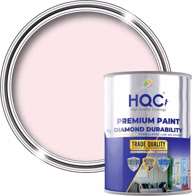 HQC PAINTS Weatherproof Water-Based Opaque Garden Paint for Wood, Pink, 20 l – 1