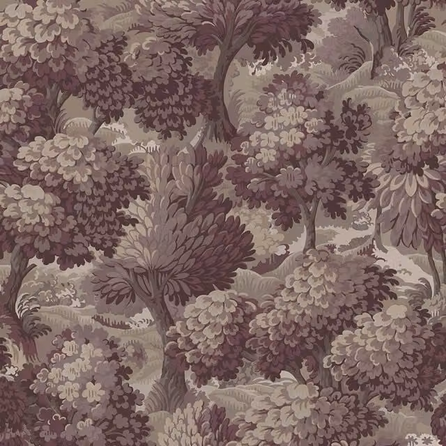 NEMOR Anemone Purple Floral Botanical Art Nouveau Wallpaper Roll (W: 52 cm, H: 300 cm)