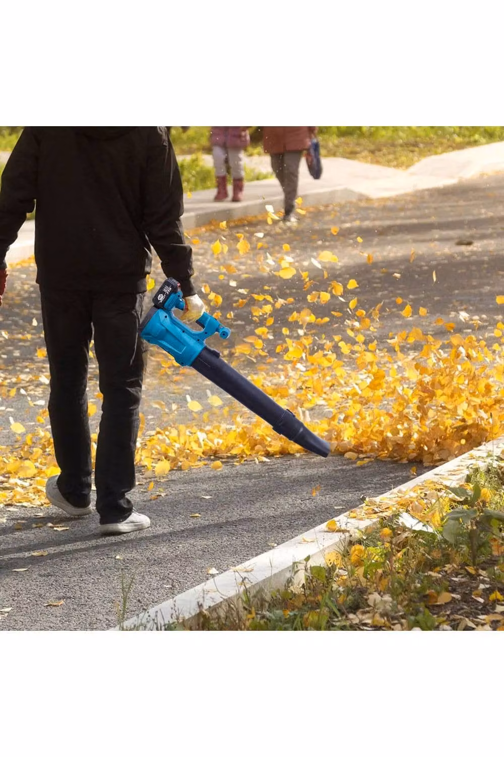 Living and Home 21V Cordless Handheld Leaf Blower with Rechargeable Battery and Charger, Blue – 3