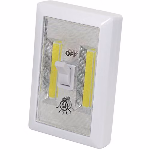 Loops White LED Magnetic Night Light, Cordless Battery Powered Portable COB Lamp
