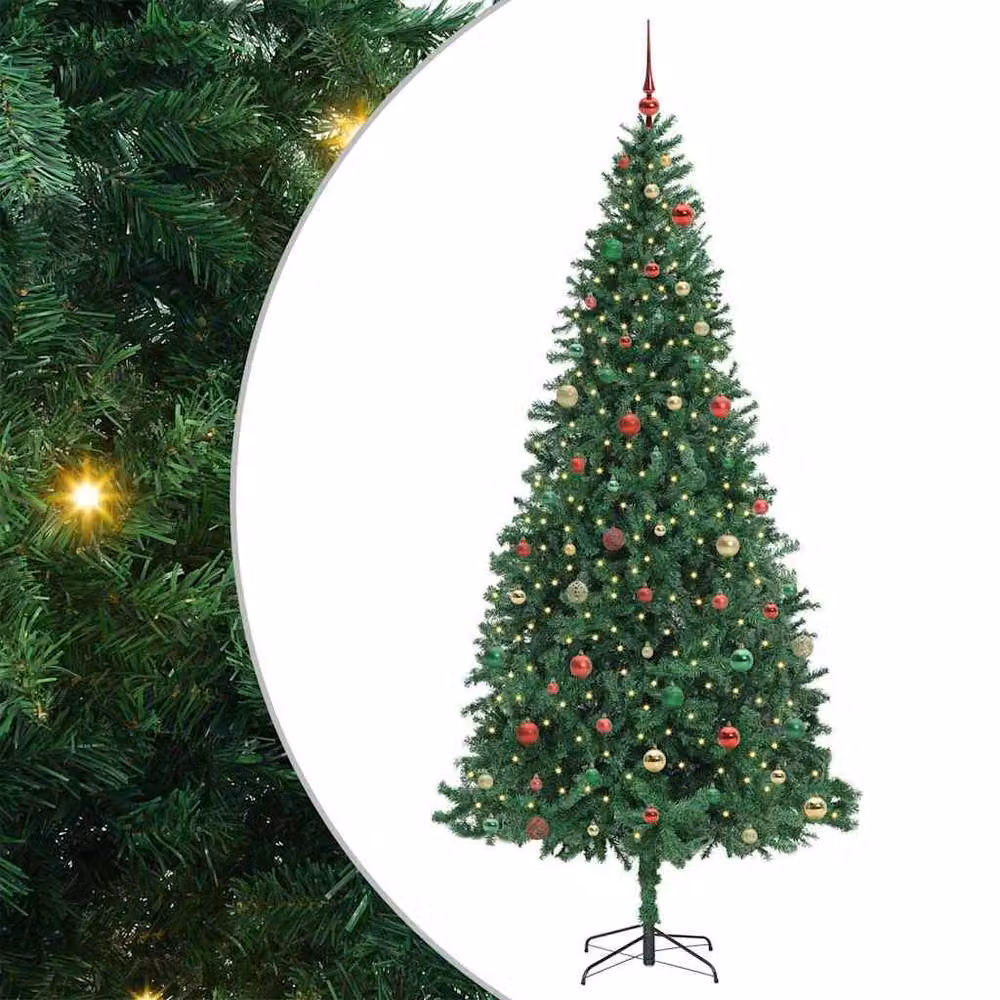 Berkfield Home Artificial Christmas Tree with 300 LEDs and Stand, Green, Height: 300 cm – 2