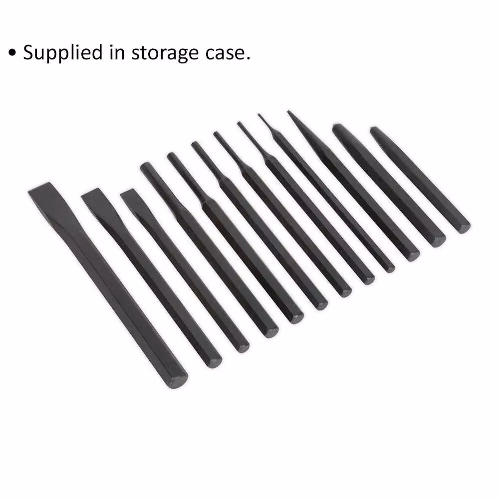 Loops 12 Piece Black Stainless Steel Punch and Chisel Set – 2