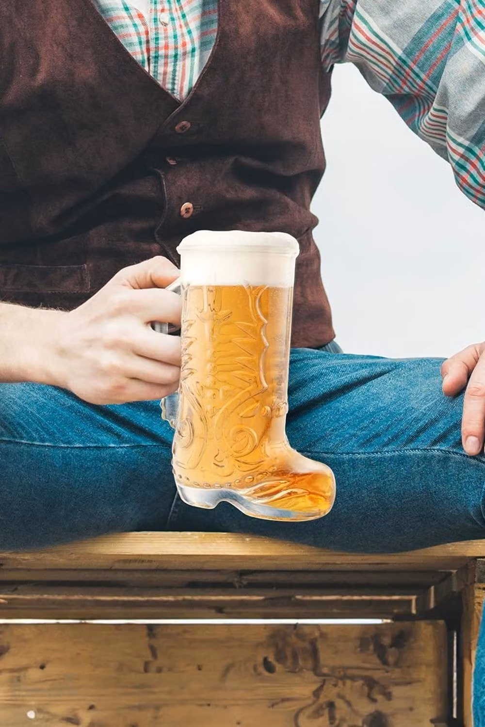 Final Touch Wild West Boot Tumbler Glass, 650ml, Transparent – 3