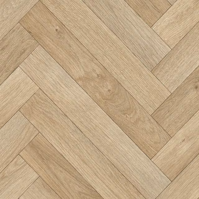 Vinyl Flooring UK Beige Wood Effect Cushion Backed Vinyl Flooring, W: 300 cm, D: 500 cm