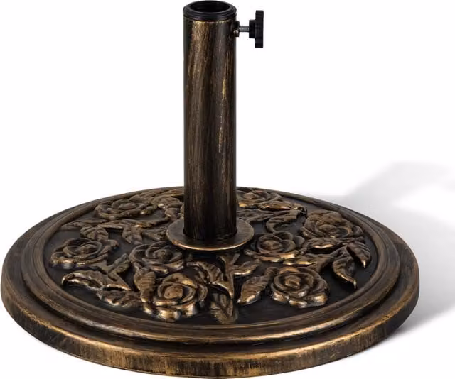 Keplin Cast Iron Effect Parasol Base in Bronze, 20kg