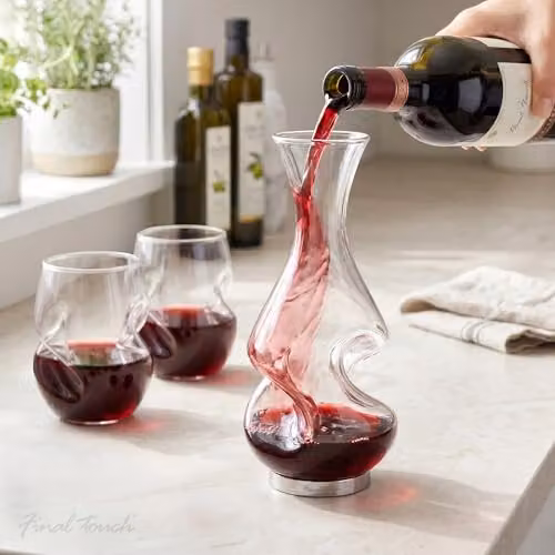 Final Touch Conundrum Wine Decanter, Transparent, 0.375 l – 2