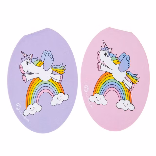 Baker Ross Pack of 12 Round Unicorn Design Notebooks, White and Multicolour, Diameter: 8 cm