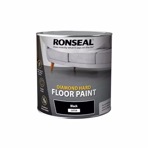Ronseal Diamond Hard Floor Paint, Black, 2.5L – 1