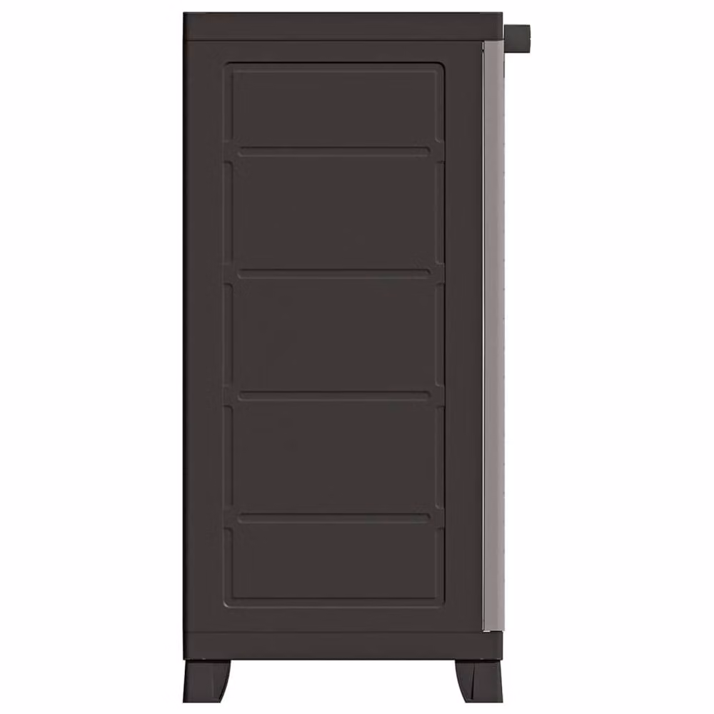 Berkfield Home Grey Plastic Wall Mounted Cabinet with Hinged Doors and Lock, W/D/H: 65 x 45 x 97 cm – 4