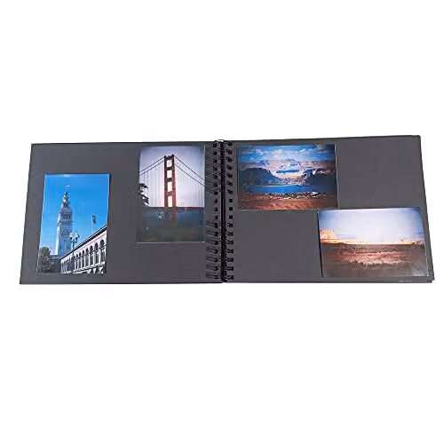 Exacompta Milano Spiral Photo Album, Black, 50 Pages, 150 Photos, W: 32 cm, H: 22 cm – 2