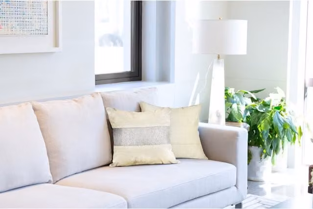 NewEdgeBlinds Eclat Velvet Square Cushion Cover in Beige