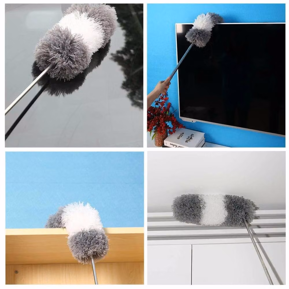 NESTLUNE Grey Microfibre Feather Duster with Telescopic Handle – 3