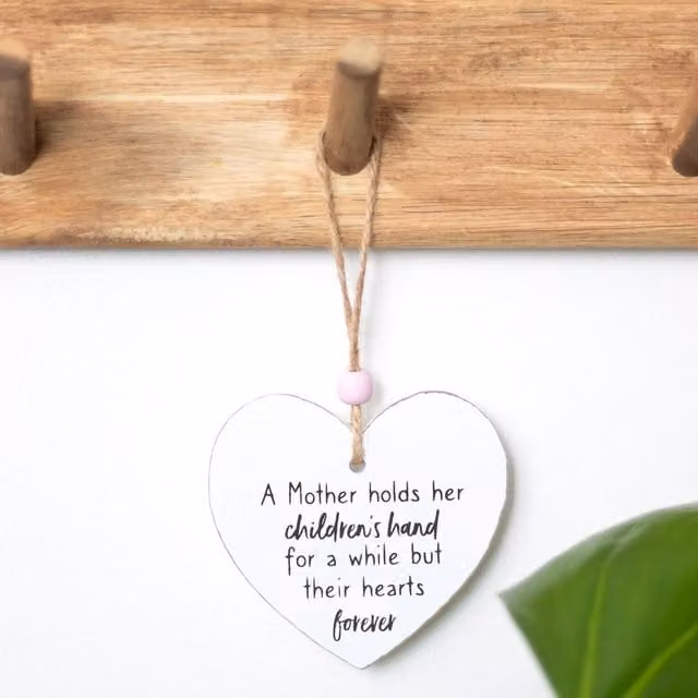 Kingsbury Gifts White Mother Hanging Heart Sentiment Wall Plaque