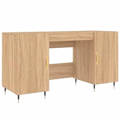 vidaXL Writing Desk in Brown, W/D/H: 140 x 50 x 75 cm